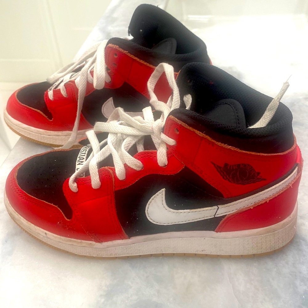 Beautiful Air Jordans in red, black & white.